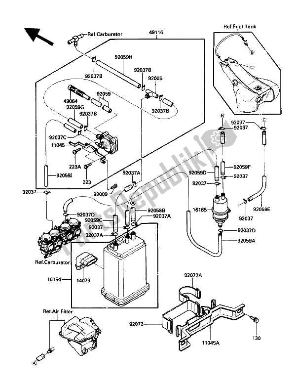 Order canister spareparts for the Kawasaki Voyager XII at